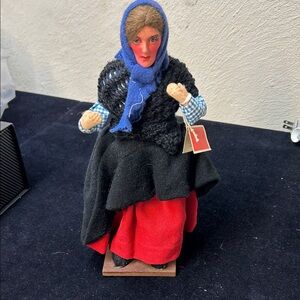 Handcrafted Irish ☘️ Folk Art Doll with Red and Blue Accents